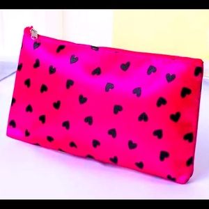 Pink & Black Hearts Make-Up Bag